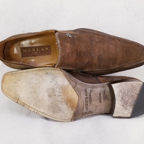 DESIGNER MEZLAN AQUILA  MEN SHOES LOAFERS SLIP ON BROWN SUEDE SIZE 10 M EUC - Picture 10 of 10